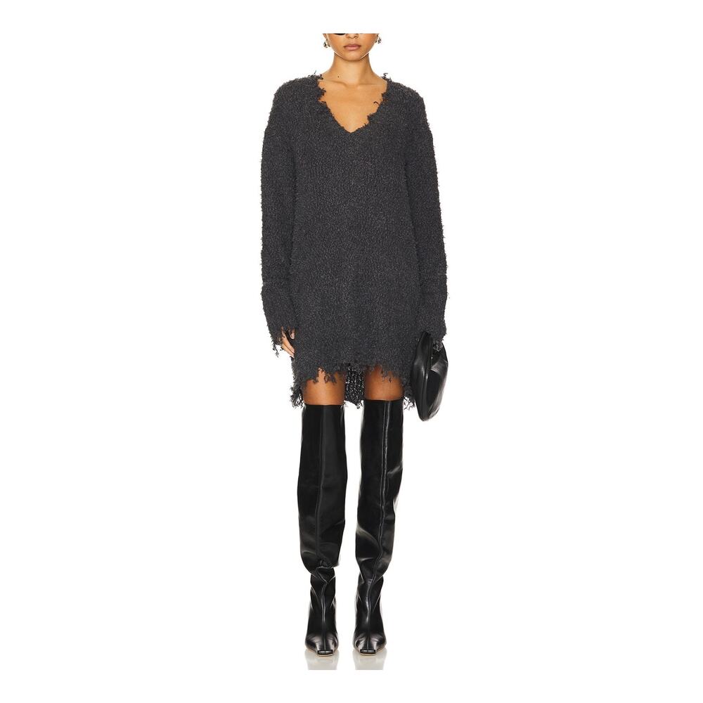 H:ours Textured Gray Helene Sweater Size XS